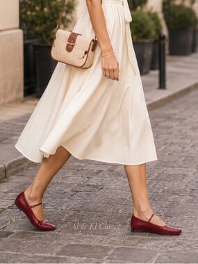 Dolce Vita Reyes Red Crinkle Patent Mary Jane Flats – Size 10.5 – NWB